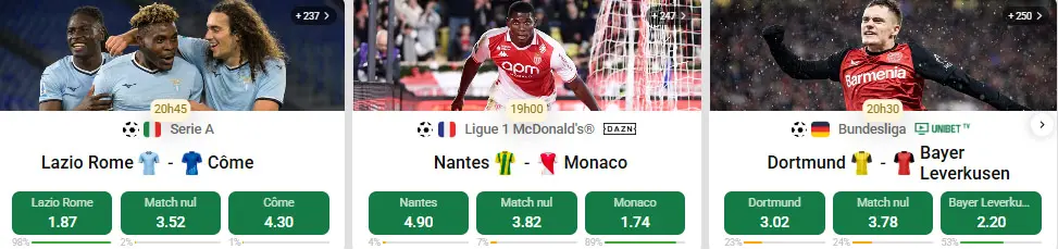 Paris Sportifs sur UNIBET FR